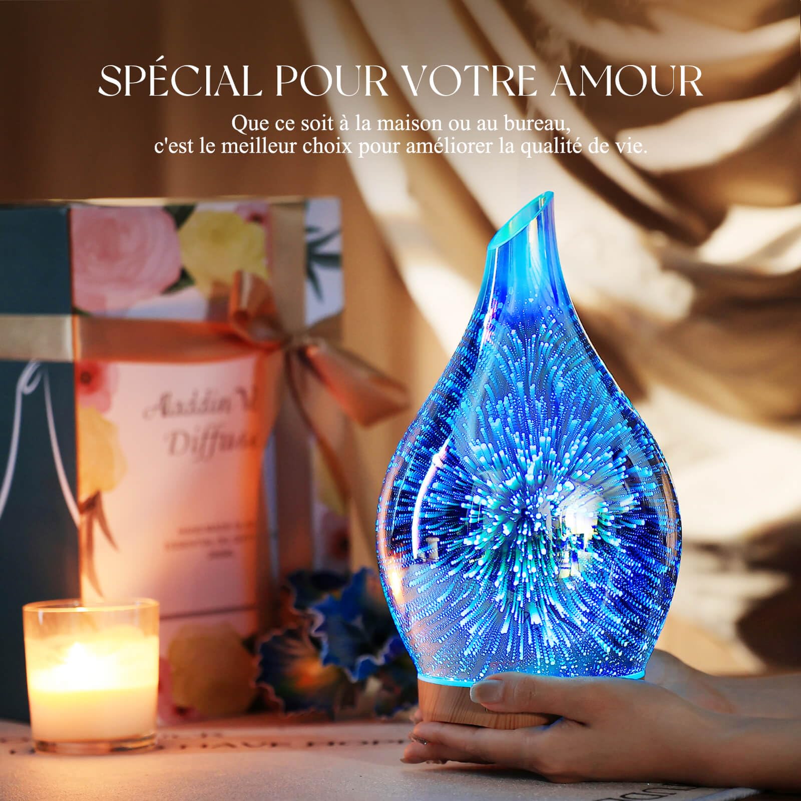 Porseme Diffuseur Huiles Essentielles 280ml,Humidificateur Télécommande
