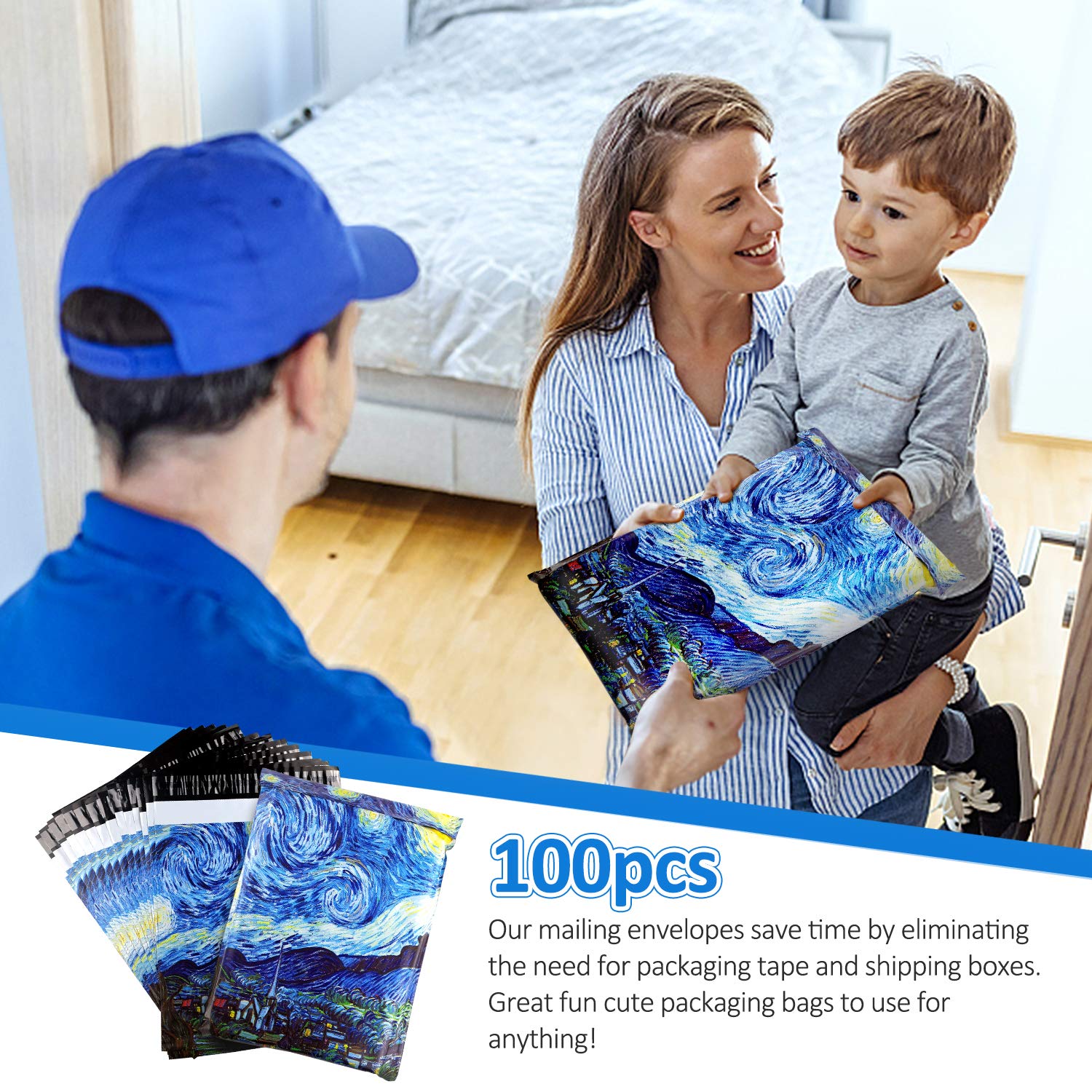 Pack It Chic - 10 X 13 (paquete De 100) Sobres De Poli...B07B8KYCWJ