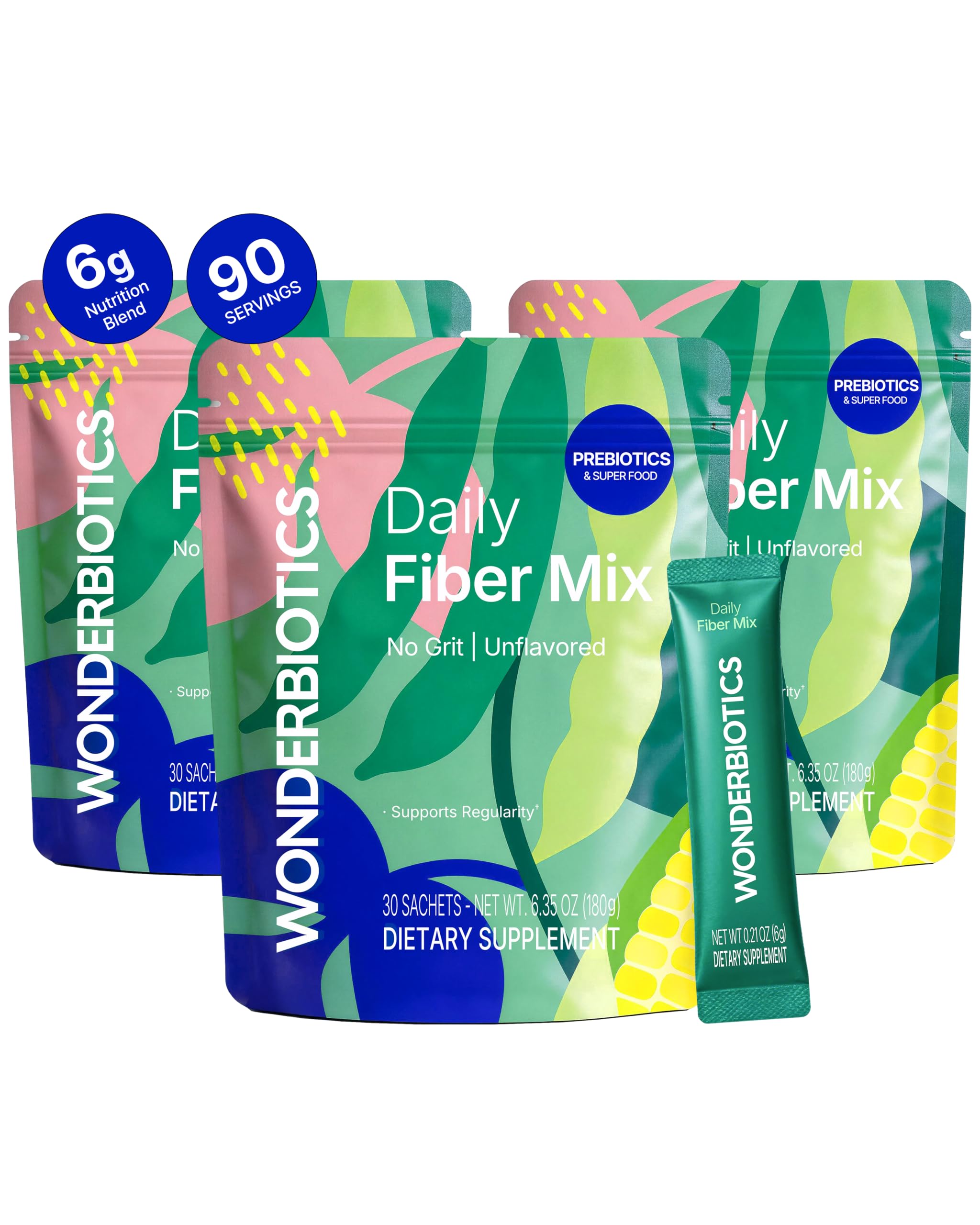 Daily Fiber Mix Supplement 6g Powder Packets GLP-1 Support - 30 Sachets — Amazon image 12