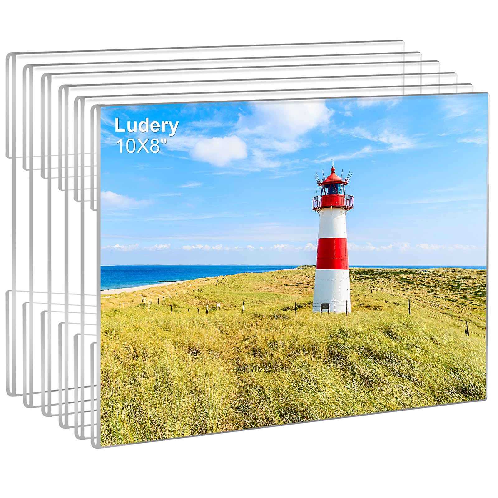 Photo 1 of Ludery 8x10 Inch Acrylic Picture Frames (Set of 6)