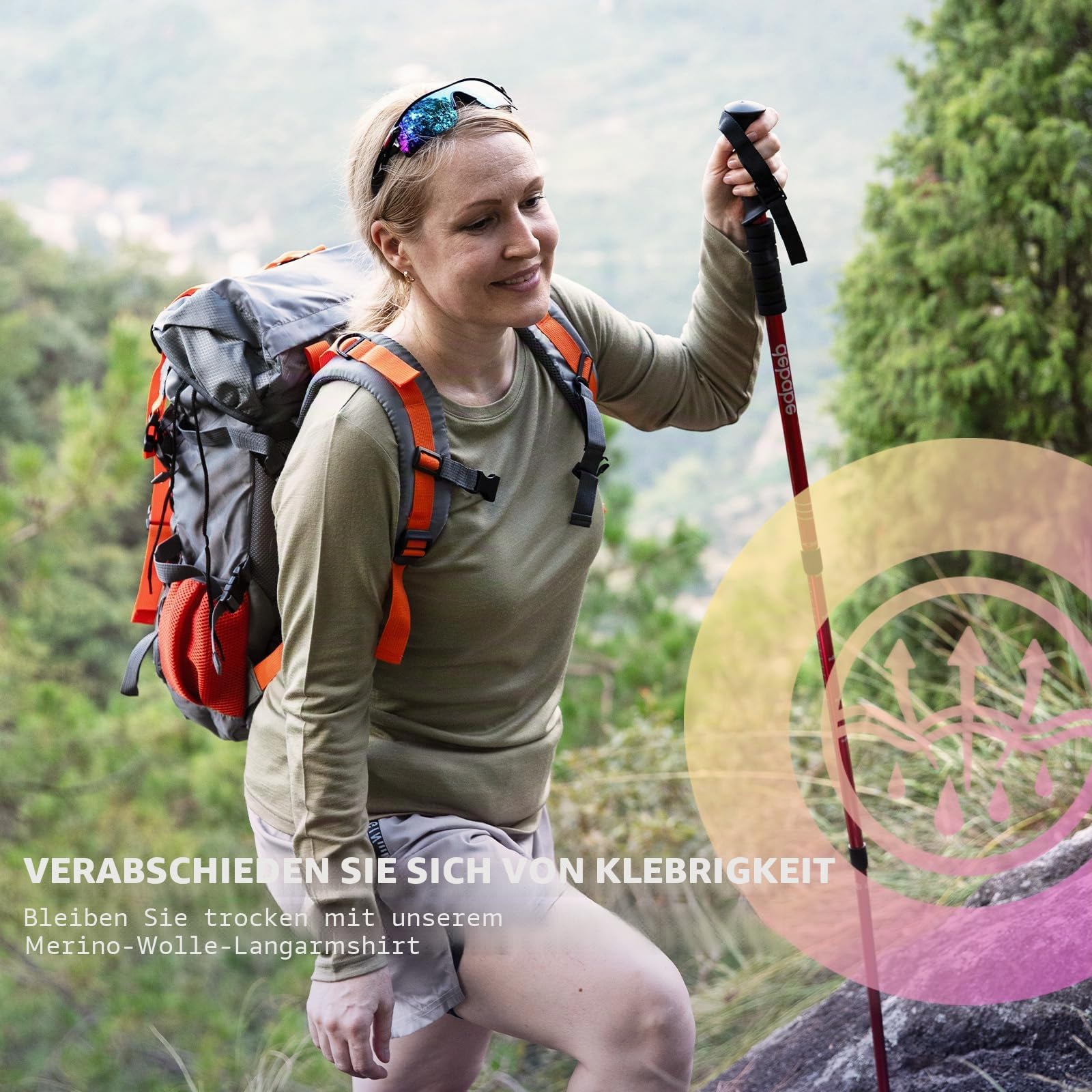 Merino Protect 100% Merino Shirt Damen Langarm Warme Unterwäsche Weicher Unterhemd Ideal Wandern Und Skifahren