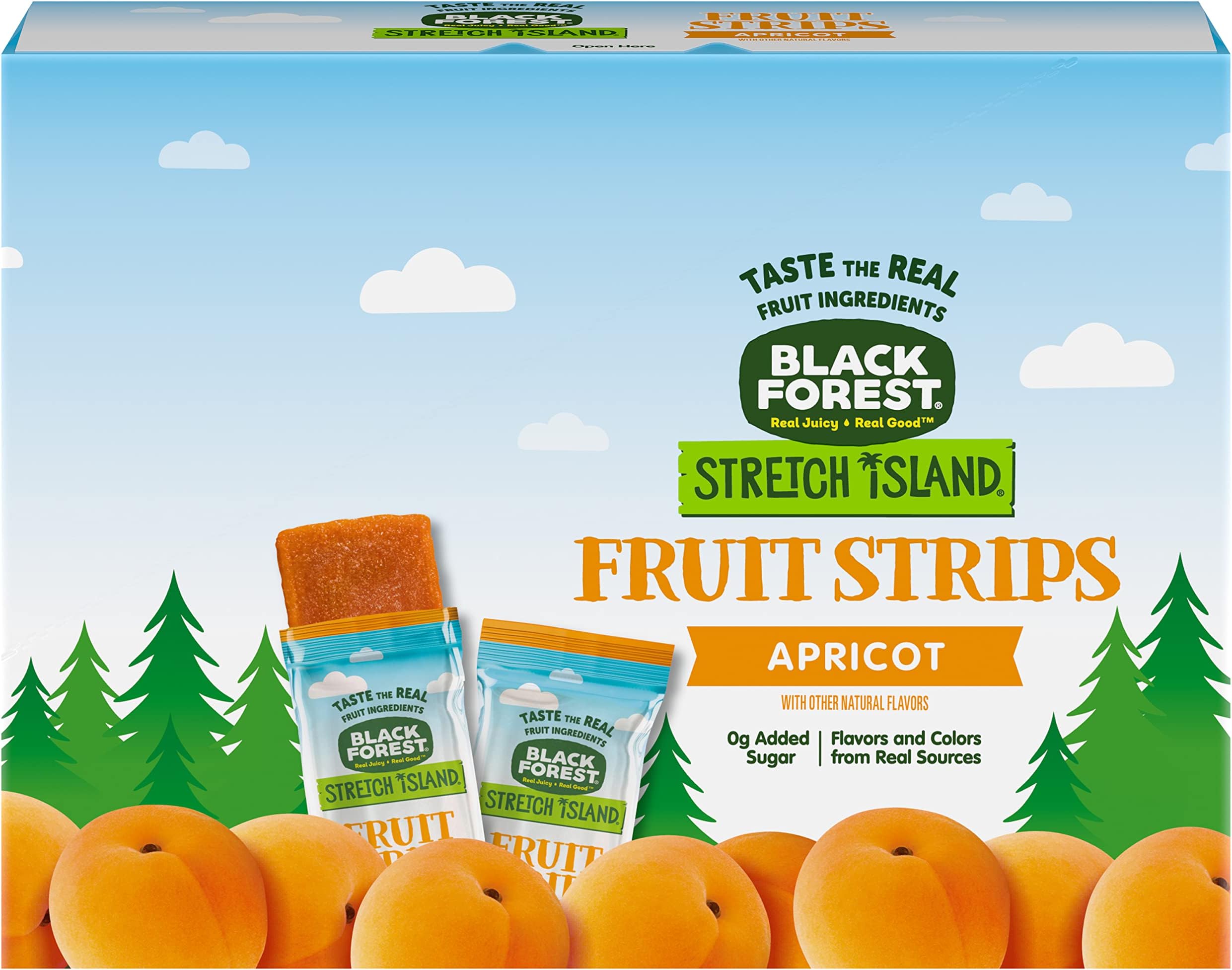 Black Forest Stretch Island Fruit Strips, Apricot, 0.5ounce Strips (Pack of 30)