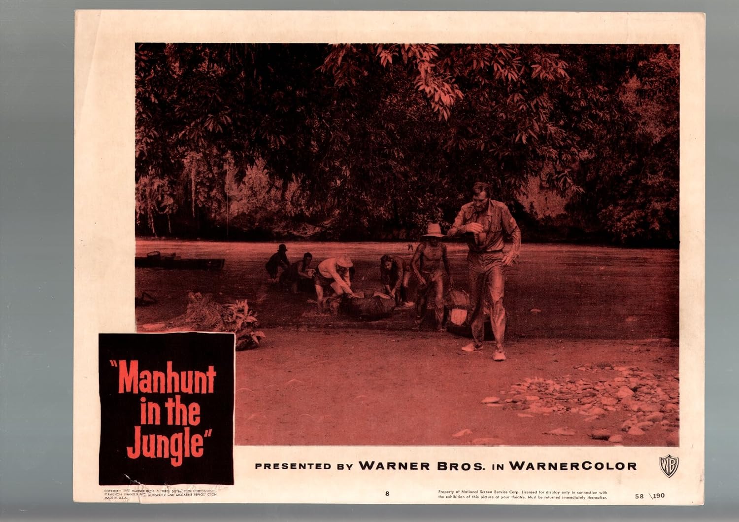 Amazon.com: MOVIE POSTER: MANHUNT IN THE JUNGLE-1958-LOBBY CARD-VG/FN ...