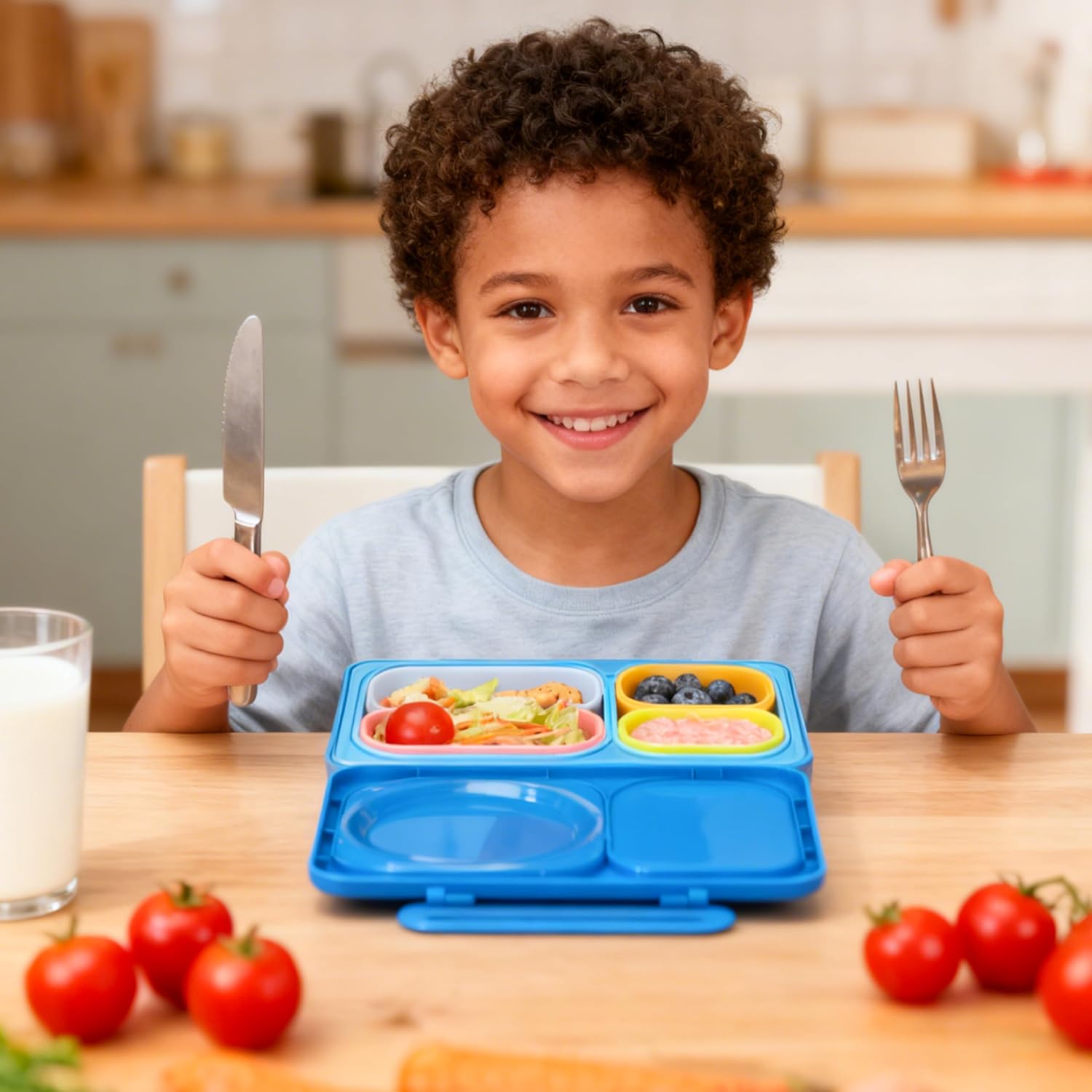 Dip Containers for OmieBox UP bento Box, 4 Pack Leakproof Salad Dressing Container To Go, Condiment Containers with Lids - Food Safe Silicone - 4.5 & 9 ounces - Image 2