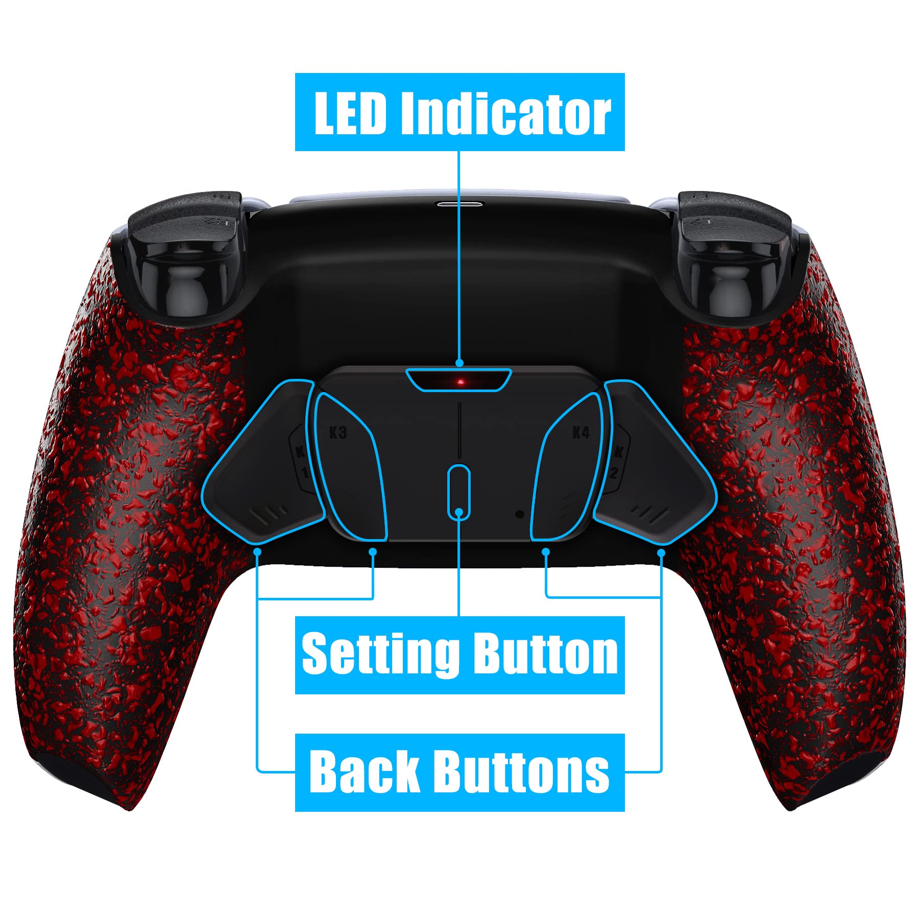 Amazon.com: eXtremeRate Textured Red Programable RISE4 Remap Kit 