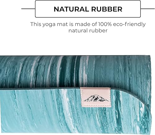 Miniatura 4 de Mount Adams Tapete de yoga de goma natural reflectante, 72 pulgadas, 0.157 in de grosor, 26 o 24 pulgadas de ancho, tapete de entrenamiento para