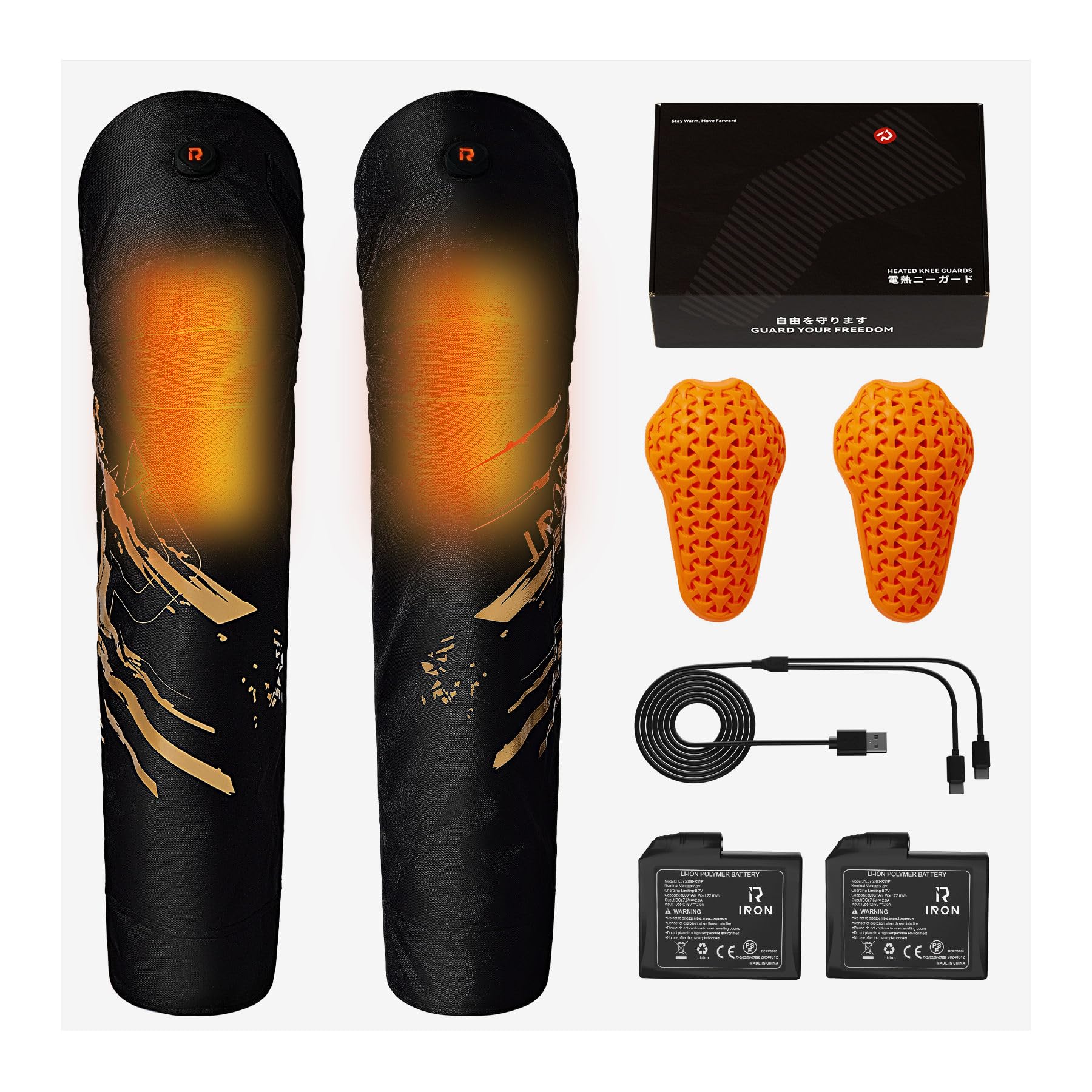 Amazon.co.jp: RIDEIRON 電熱ニーガード 電熱ニーカバー バイク 膝