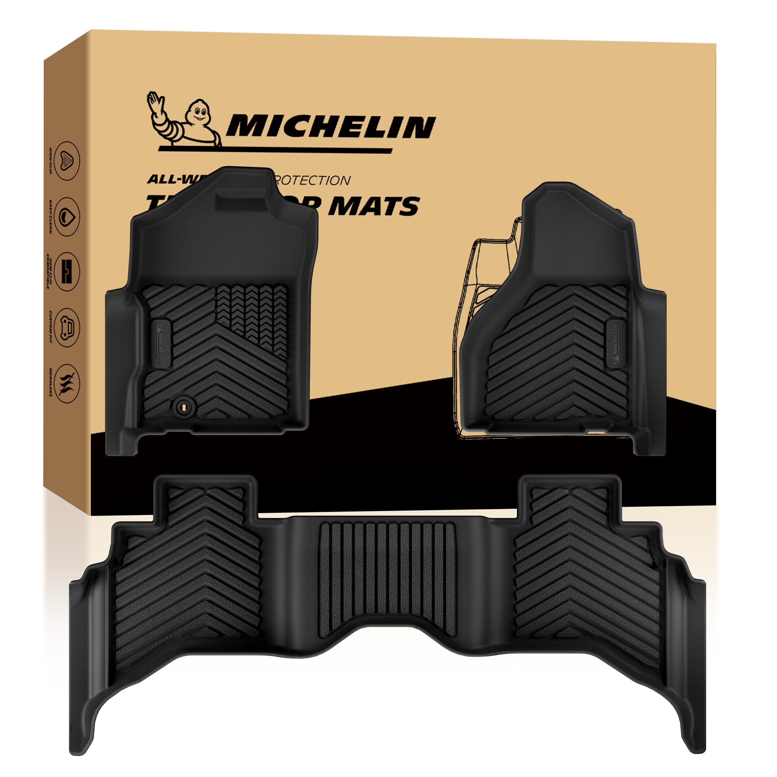 Michelin Vehicle Mats for 2002-2008 Dodge Ram 1500, 2003-2009 Ram 2500/3500