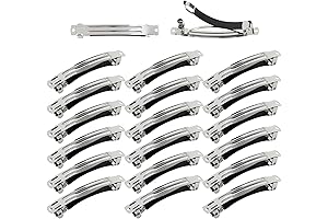 Plain Blank DIY Caft Silver Metal French Hair Barrettes Clops (3 Inch) Pack 20