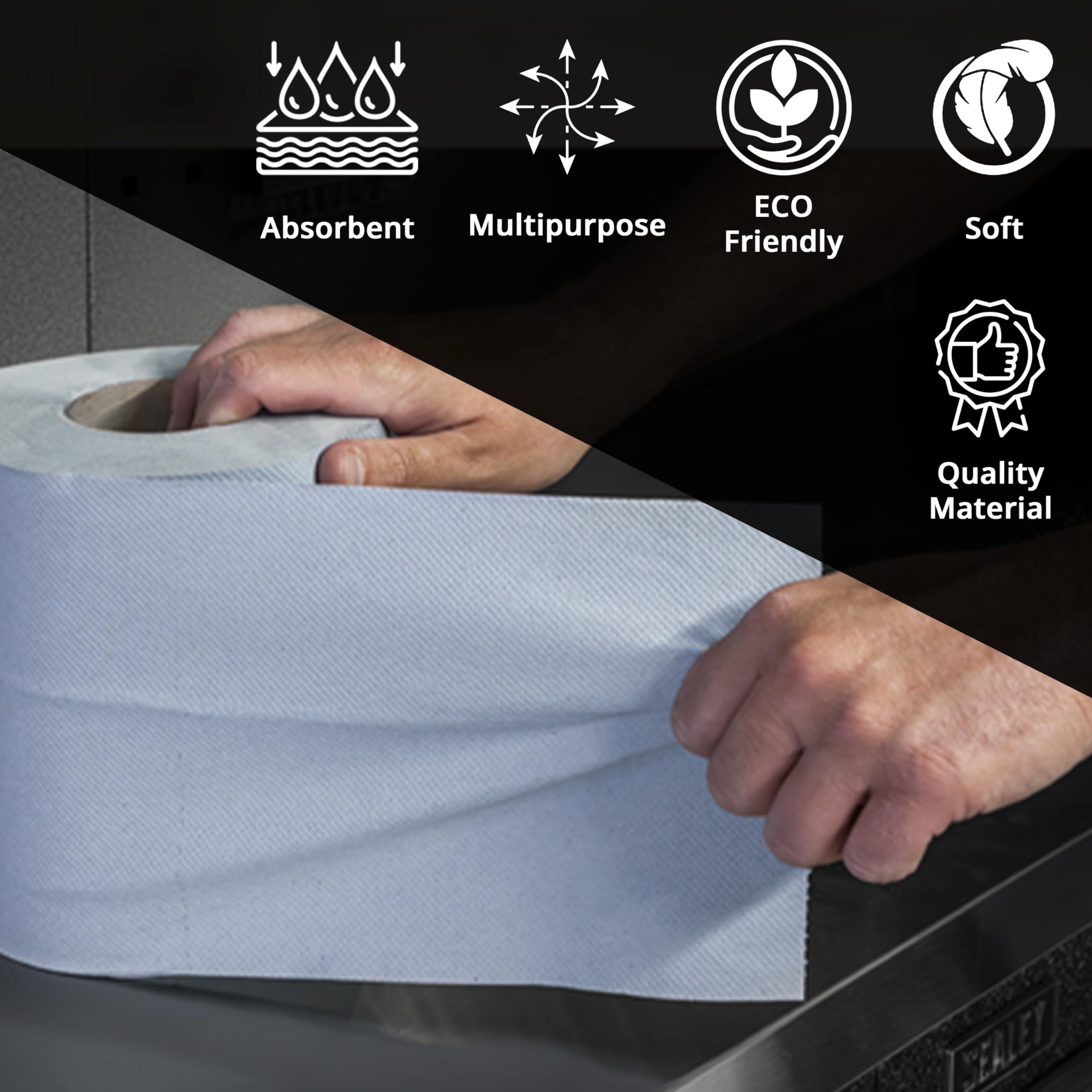 Introducing A Pack Of 6 Blue Embossed Centrefeed Paper Rolls Perfect For Any Kitchen Or Industrial Setting. 300 Sheets On Each Roll. Top Quality. PM For Price - View #11