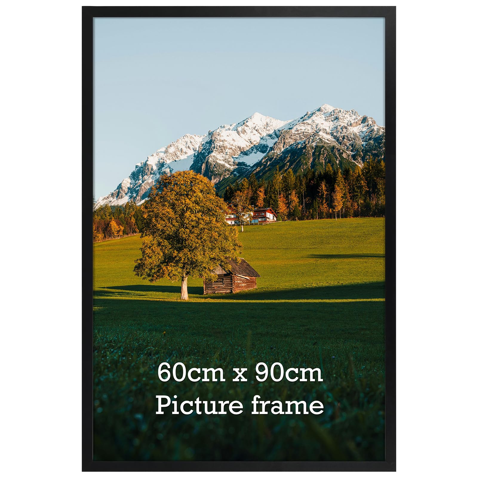 Cadre photo 60x90cm grand format cadre mural aluminium noir pour poster