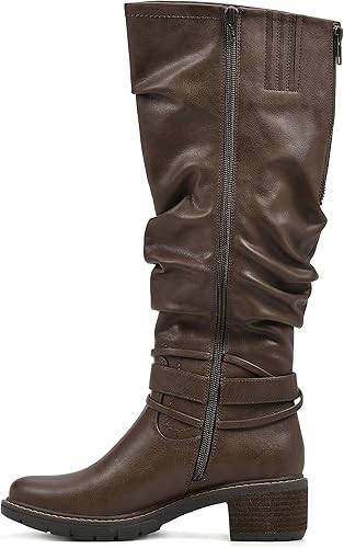 WHITE MOUNTAIN Zapatos de mujer Crammers Botas altas de tacón apilado