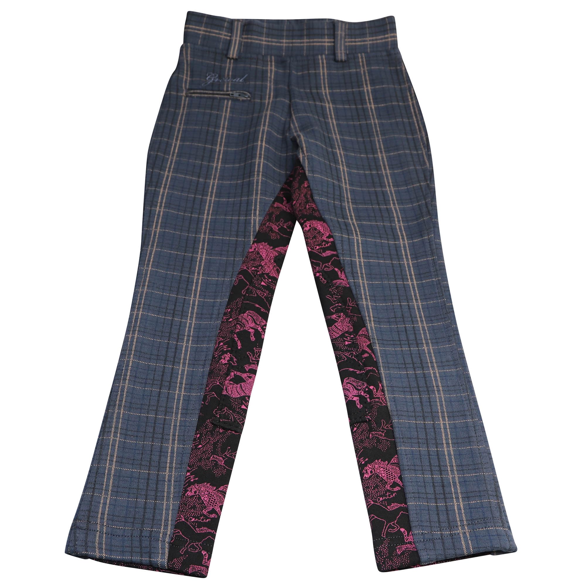 Grewal Equestrian Kid's Demeter Mixed Print Pull-On Breeches (US, Numeric, 8, Regular, Demeter)
