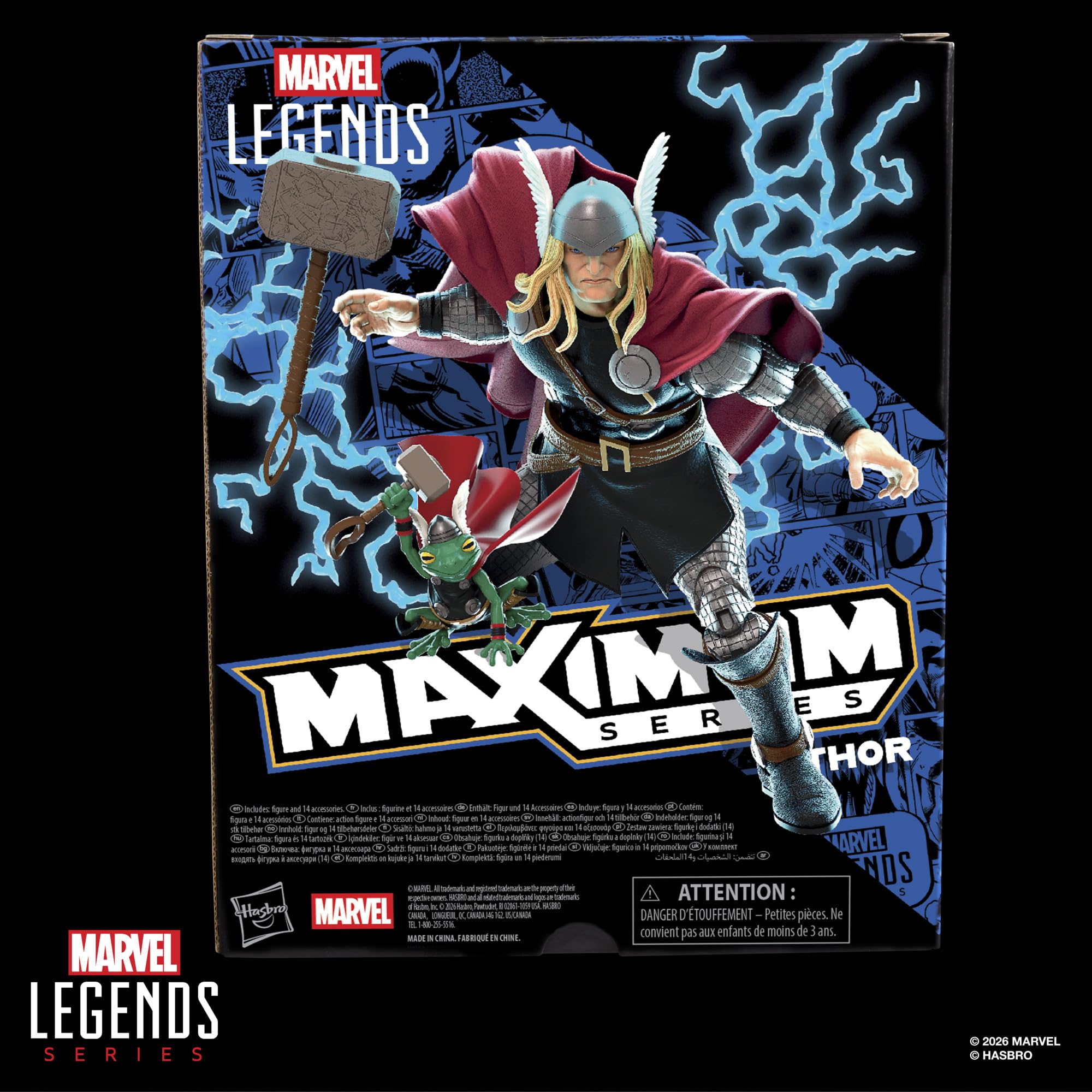 Marvel Legends Maximum Series Thor, Deluxe Action-Figur (15 cm) zum Sammeln zu den Thor Comics; beweglich für Starke Posen; Accessoires für einen Gott des Donners