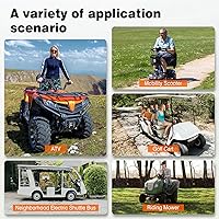 Vista 8 de 48V Lithium Golf Cart Battery Metal Case, TEMGO 51.2 Volt 100Ah LiFePO4 Battery, Built-in Bluetooth 200A BMS, Includes 56.8V 18A Charger, APP