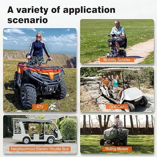 Miniatura 8 de 48V Lithium Golf Cart Battery Metal Case, TEMGO 51.2 Volt 100Ah LiFePO4 Battery, Built-in Bluetooth 200A BMS, Includes 56.8V 18A Charger, APP