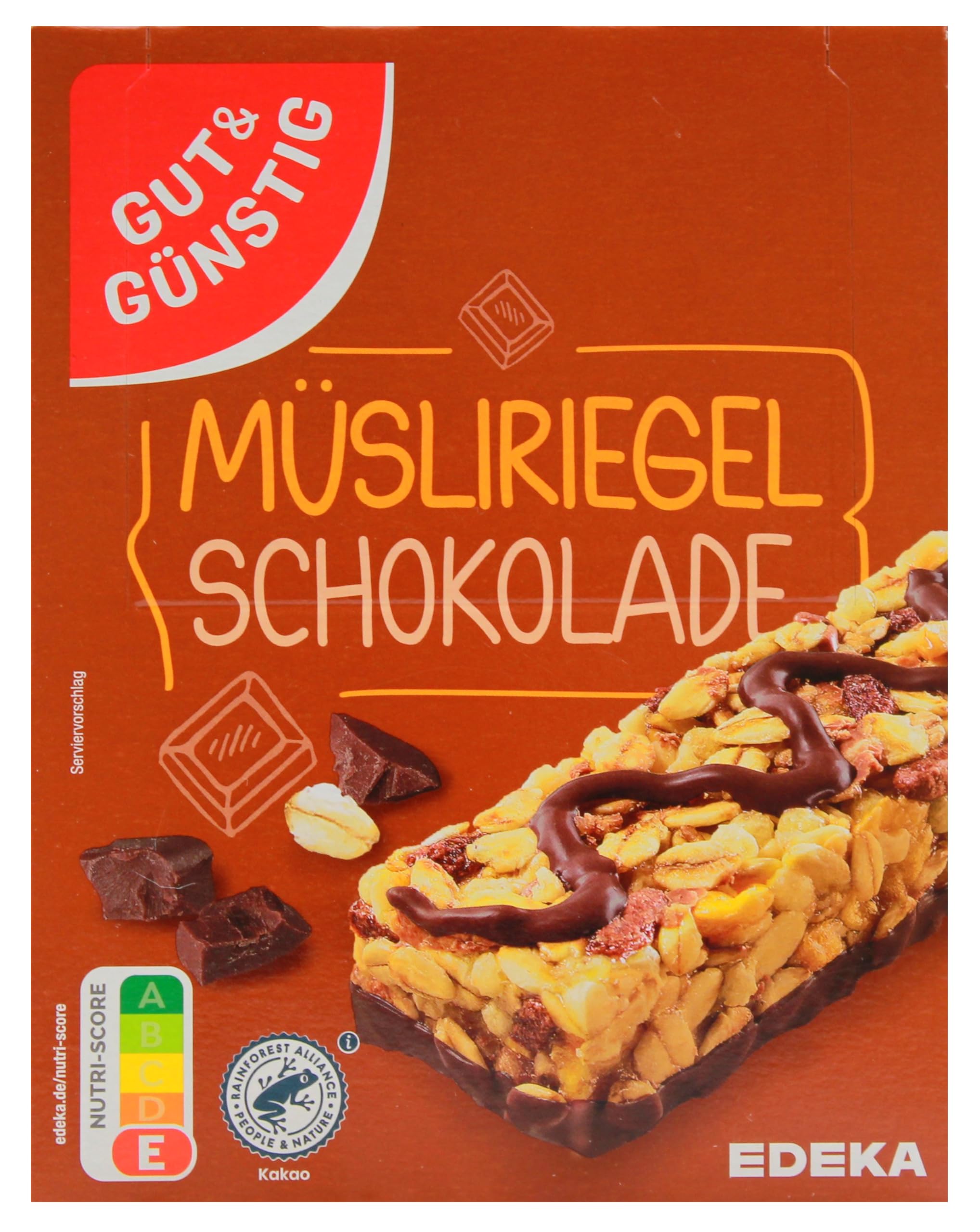 Gut & Günstig Crunchy Time Out Schoko-Müsliriegel, 9er Pack (9 x 200g)