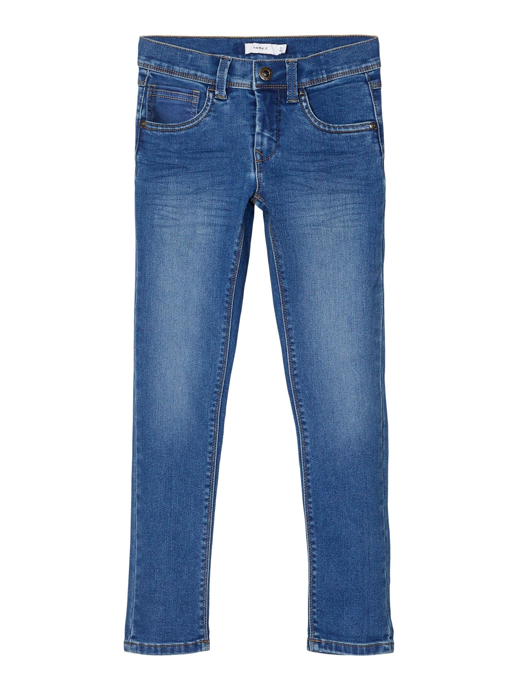 NAME IT Girls' Nkmrobin Dnmtax Noos Trousers, Medium Blue (Medium Blue Denim), 14 Years