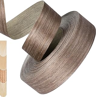 Walnut Edge Banding, 1 1/2 inch x 25ft roll of Veneer Edge Banding - Pre-glued Flexible, Real Wood Tape for Cabinet Repair & Furniture Restoration