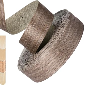 Walnut Edge Banding, 2 inch x 25ft roll of Veneer Edge Banding - Pre-glued Flexible, Real Wood Tape for Cabinet Repair & Furniture Restoration