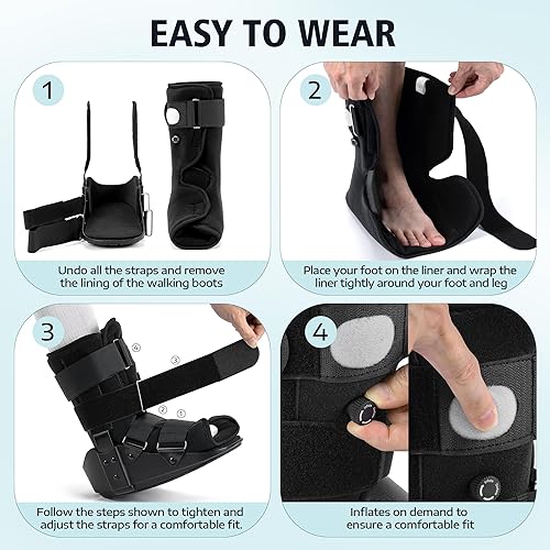 Miniatura 8 de Botas para caminar, botas de fractura para pie y tobillo, talla M