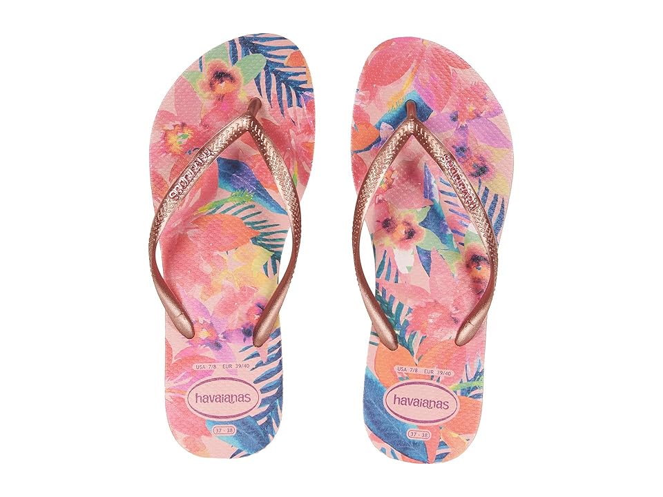 

Havaianas Slim Tropical Flip Flops (Ballet Rose) Women's Sandals