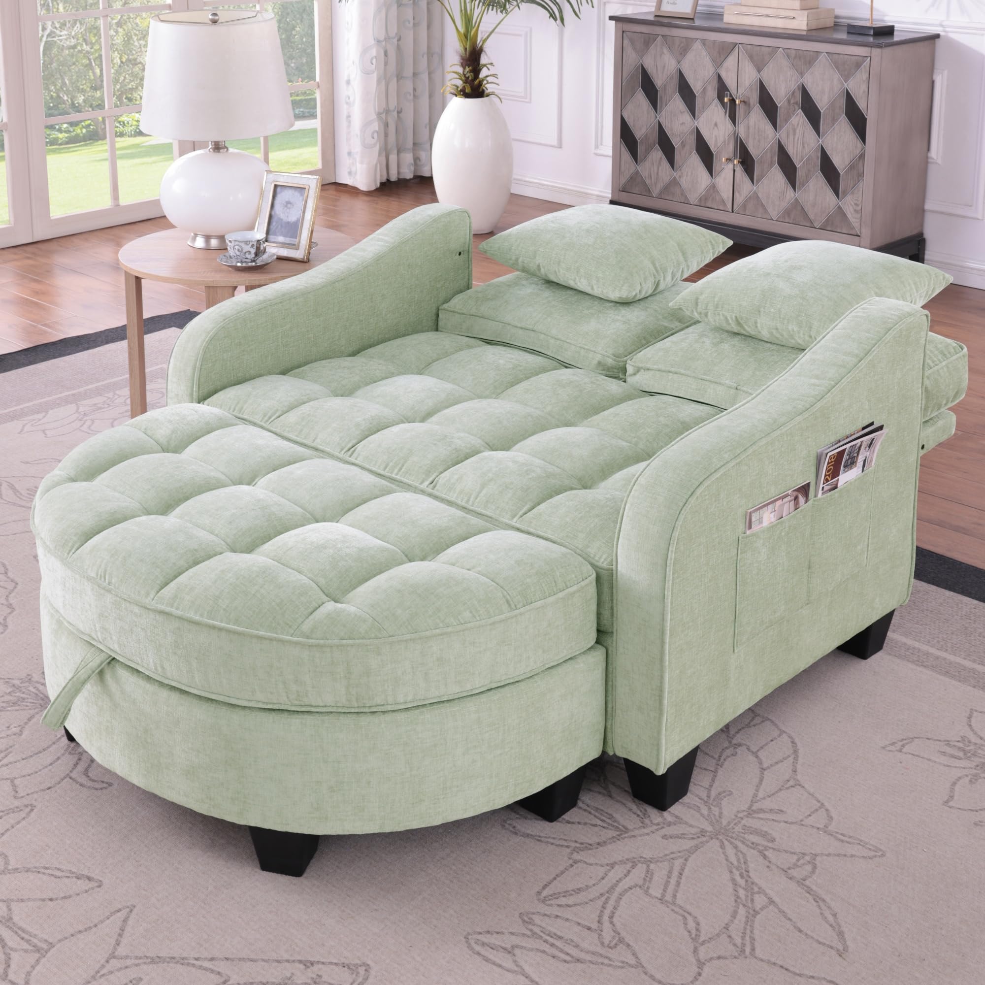 Canapé-lit modulaire avec Pouf de Rangement, canapé Convertible