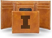 Vista 137 de NCAA Rico Industries - Billetera triple grabada con láser, con grabado láser, accesorio para hombre