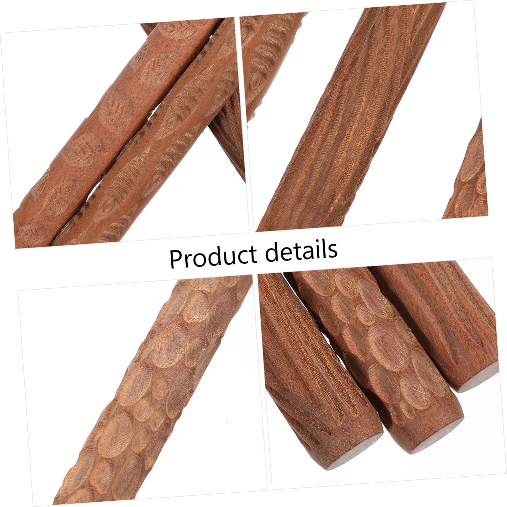Kit 5 Rulli per Modellare Argilla in Legno Motivi Stampati, Utensili Artigianali per Ceramica Fai da Te, Impugnatura Comoda e Riutilizzabile, per Lavorazione Argilla e Creazioni Artistiche