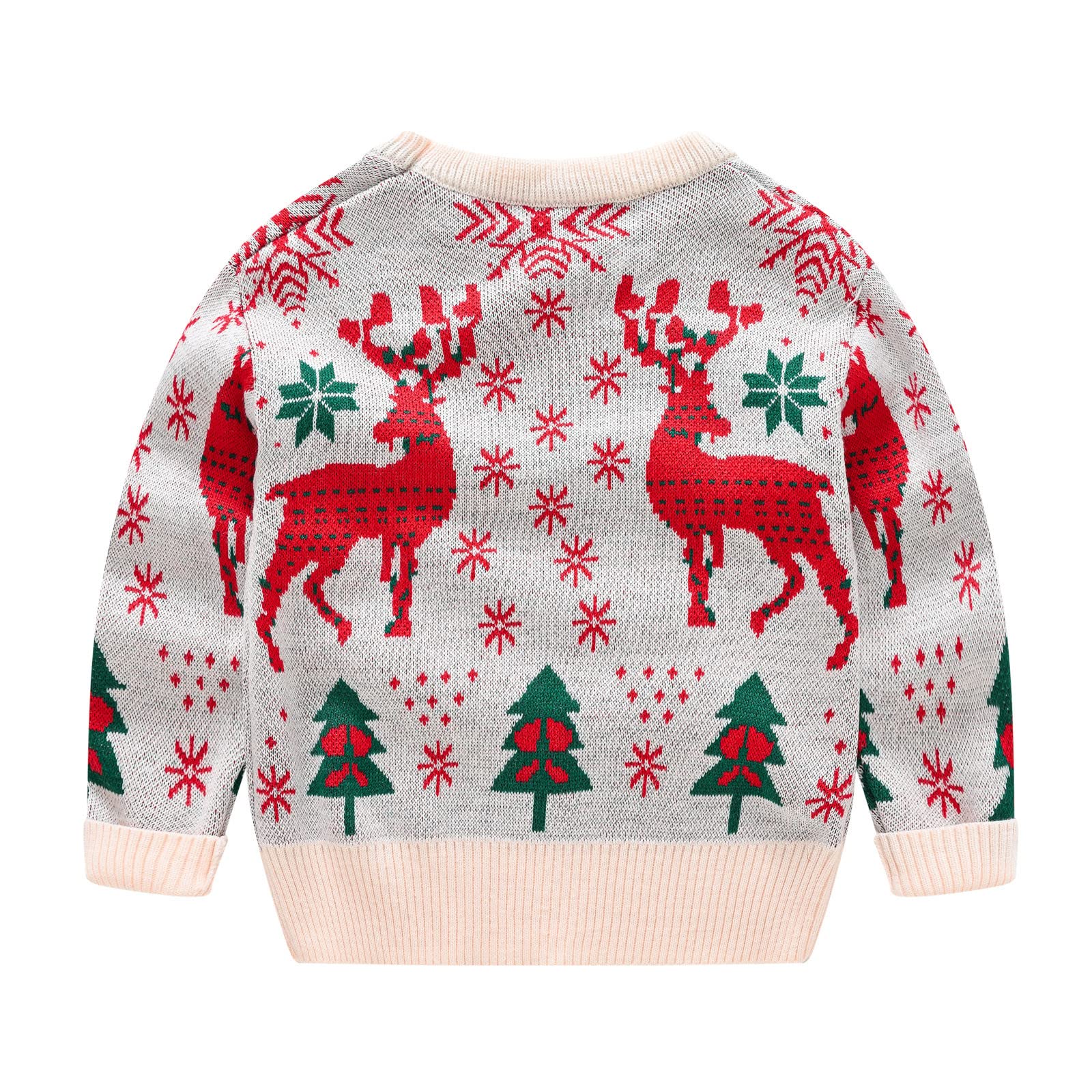 Generisch Cardigan Negro Niños Niños Suéter Navidad Carácter Estampado Suéter Cálido Suéter Ropa Casual Ropa Niñas, gris, 5-6 años