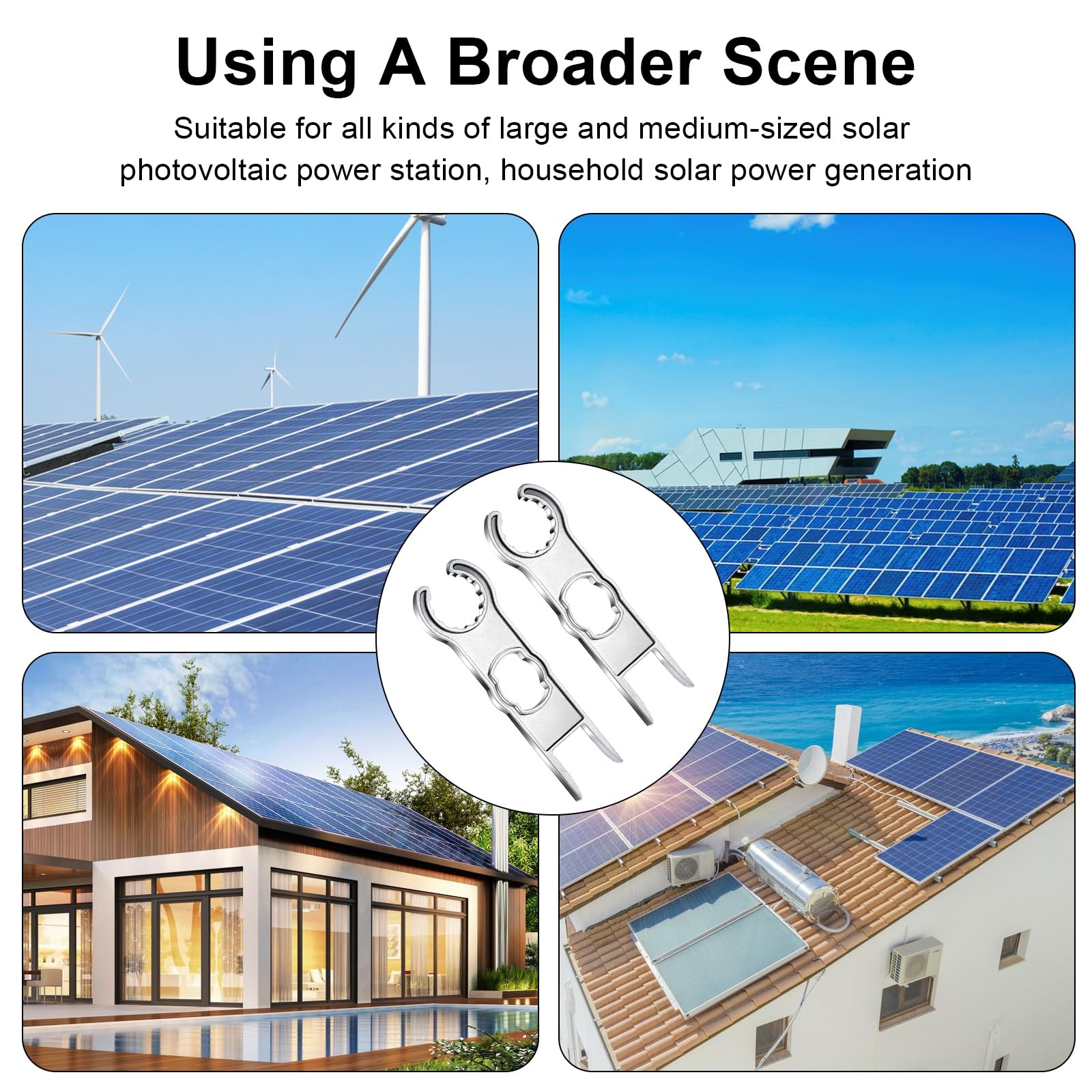 Lot De 2 Clés MC4 Pour Connecteurs Solaires - Outil En Aluminium Enfichable Avec Porte-clés - 10
