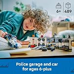 LEGO City Custom Police Car Garage Building Toy for Kids - Modular Construction Set for Pretend Play - Building Blocks W/Police Car Toy for Boys & Girls, Ages 6+ - Gift Idea for Birthdays - 60457