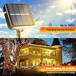 Joomer Solar Fairy Lights, 2-Pack Total 80FT 240LED Lights, Warm White | Copper Wire, Solar String Light Waterproof 8 Lighting Modes for Patio Fence Party Garden Yard Home Outdoor Decoration
