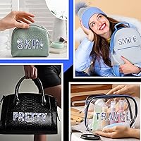 Vista 6 de WILLBOND 37 Pieces Rhinestone Letter Stickers Large Glitter Alphabet Crystal Number Self Adhesive Bling Stickers Iron on Letters for Art Crafts