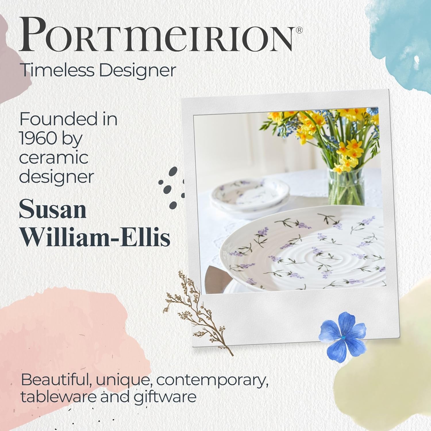 Portmeirion Sophie Conran Cake Stand, Mini, White