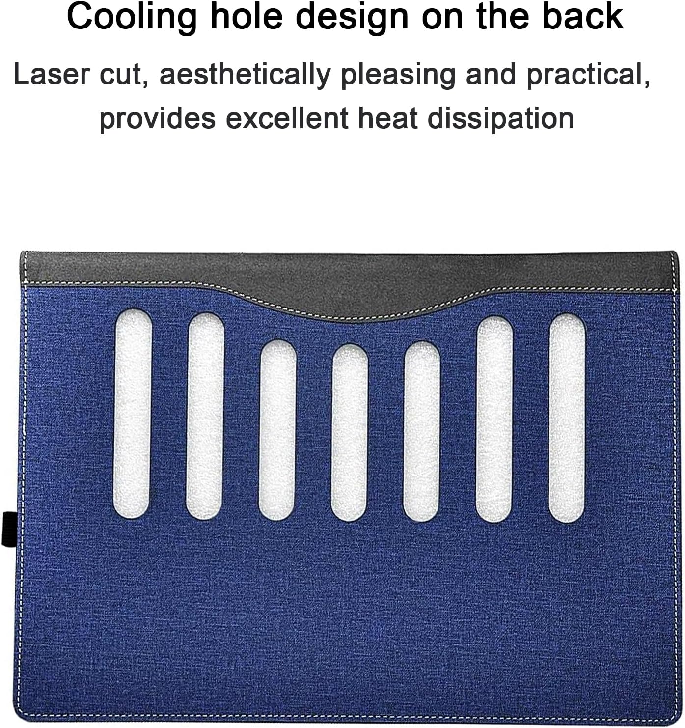 17.3 inch Laptop Case Cover for HP OmniBook 7 NGAI 17-dc & for OmniBook X Next Gen AI PC 17-dd,PU Leather Protective Sleeve Shell Bag with Pen Holder (Dark Blue)