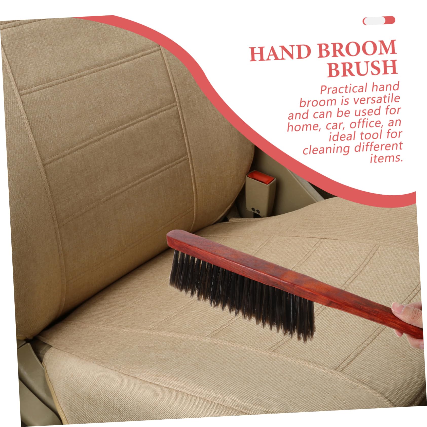 Cabilock Triple Row Brush Hair Hand Broom Upholstery Brush for Wood Cleaning Dust