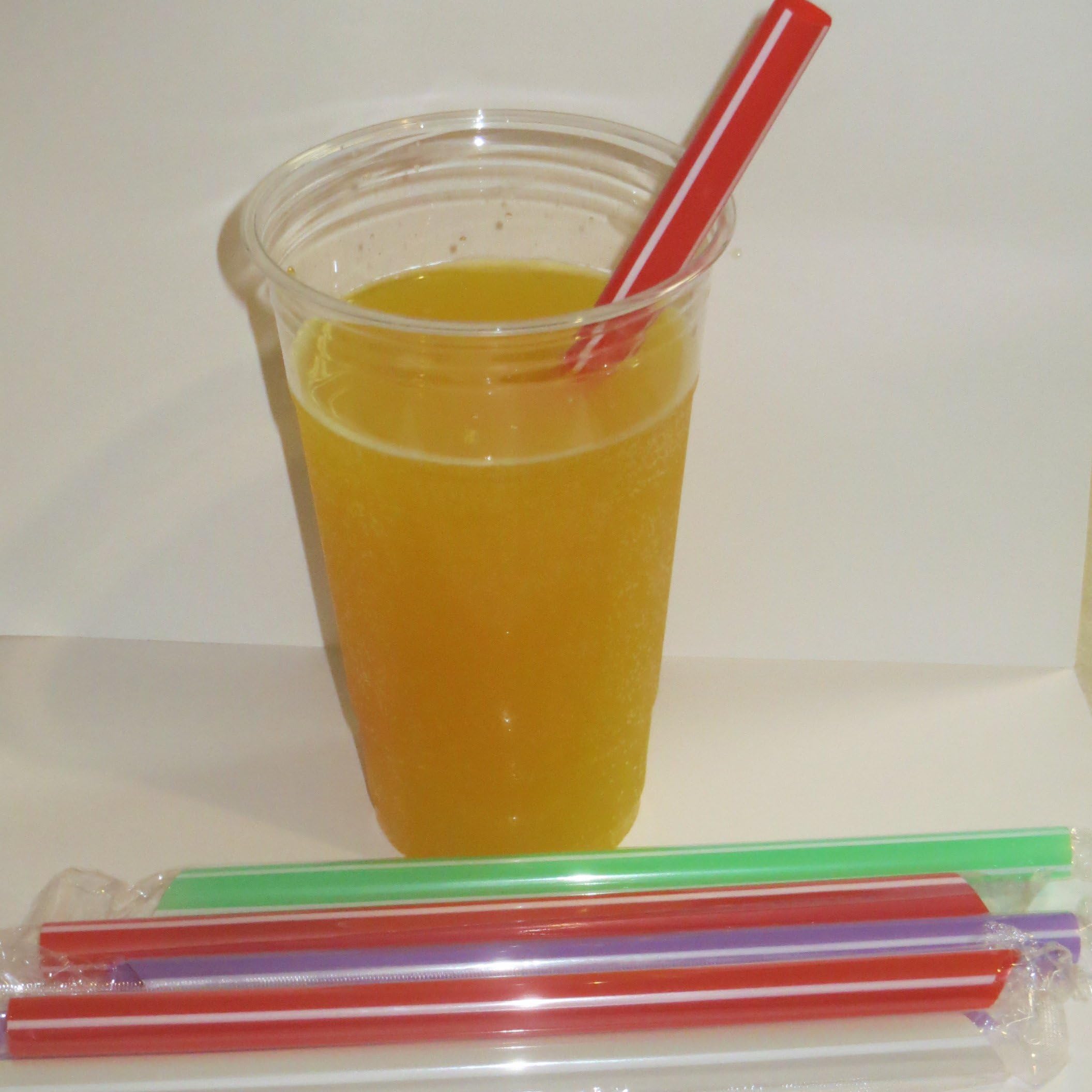 Large Extra Wide Straws for Thick Milkshake, Smoothie Etc - Approx. 8 1/2" X 1/2" [ Individually Wrapped ]- 43/pack