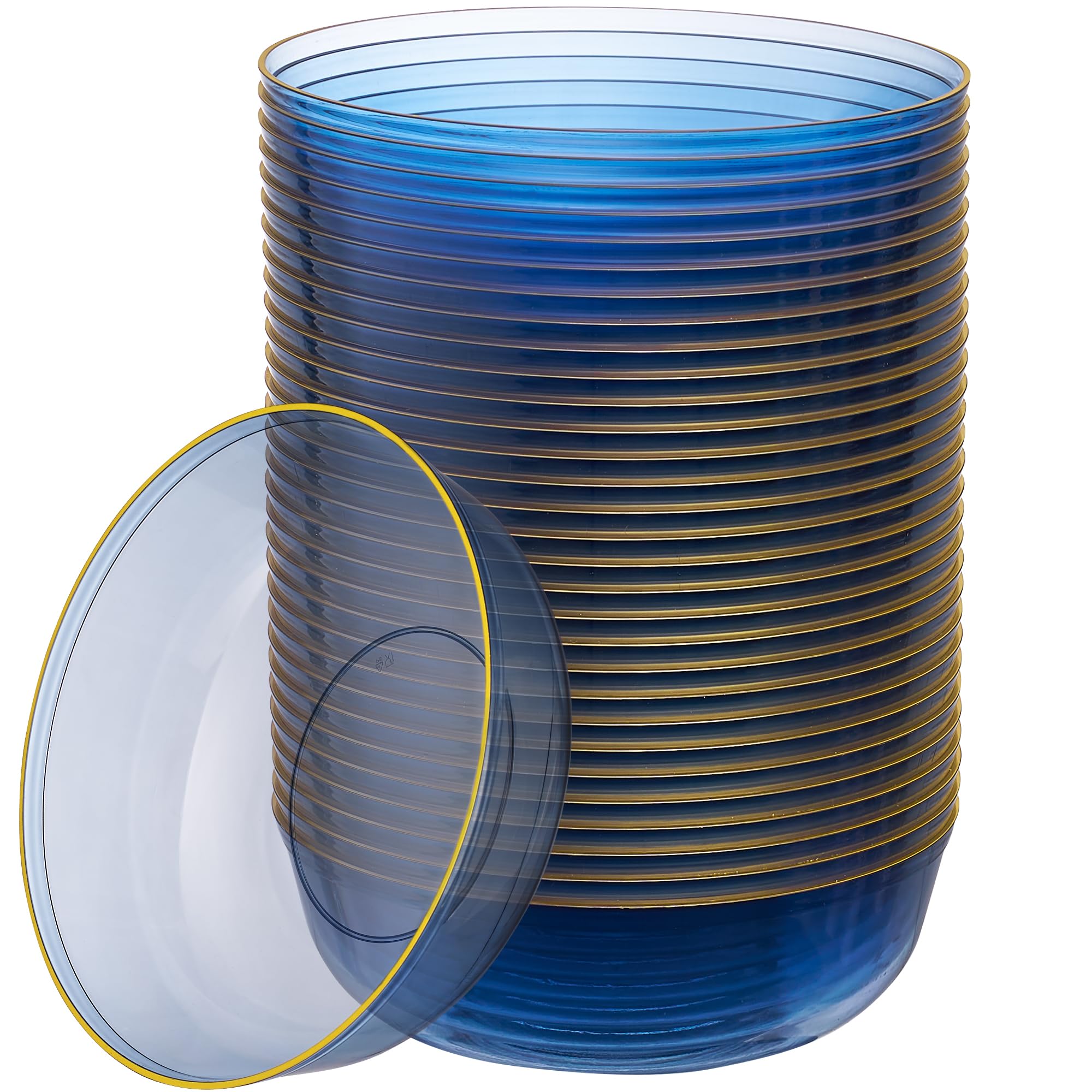 30 White Gold Rim Bowls - Party & Event Supplies -24