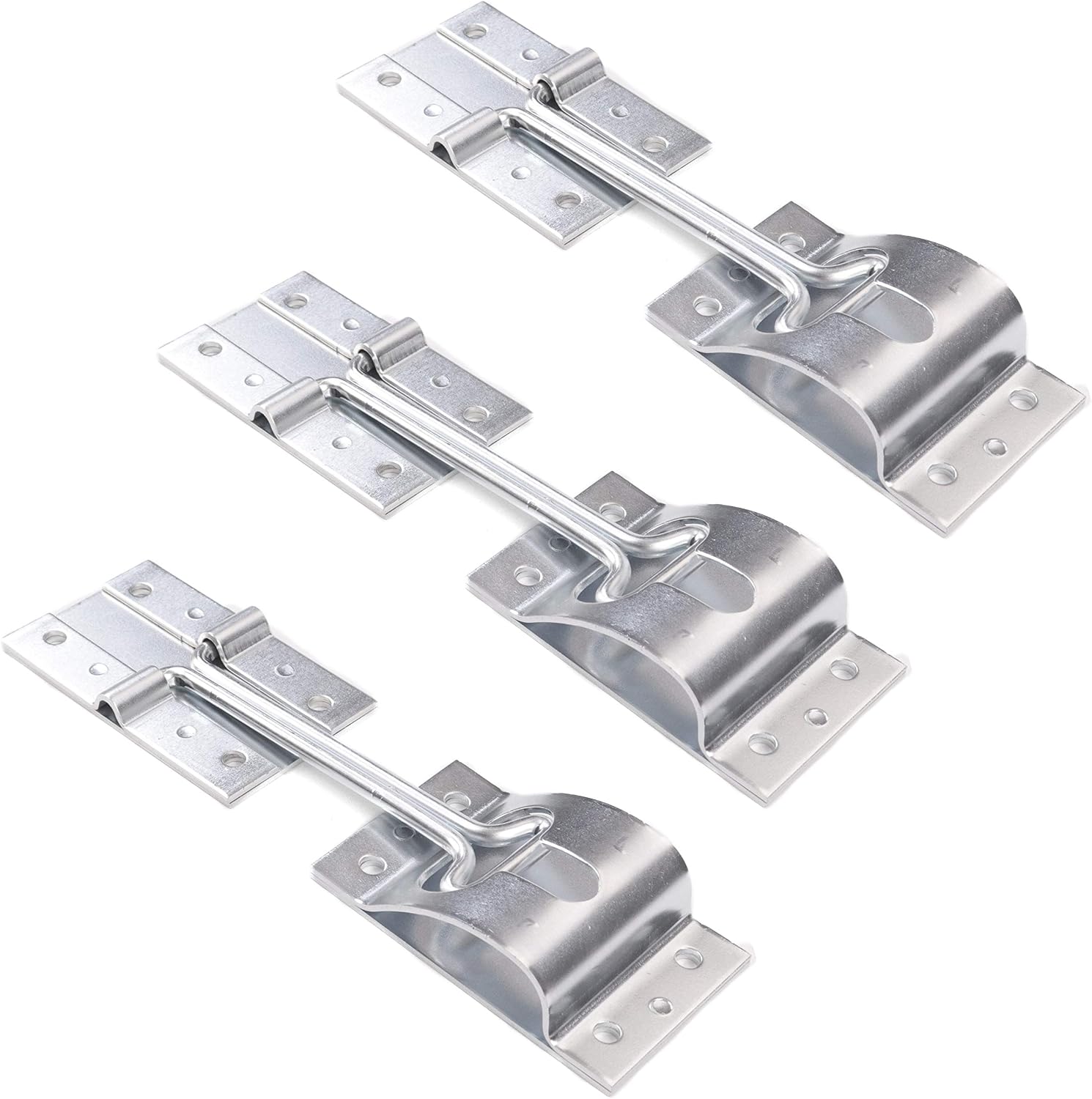 Red Hound Auto 3 Metal T-Style Door Holder Entry Door Catches 4 Inch Long Compatible with RV Trailer Camper Exterior Door Hold Hook & Keeper Hardware Zinc Plated Steel