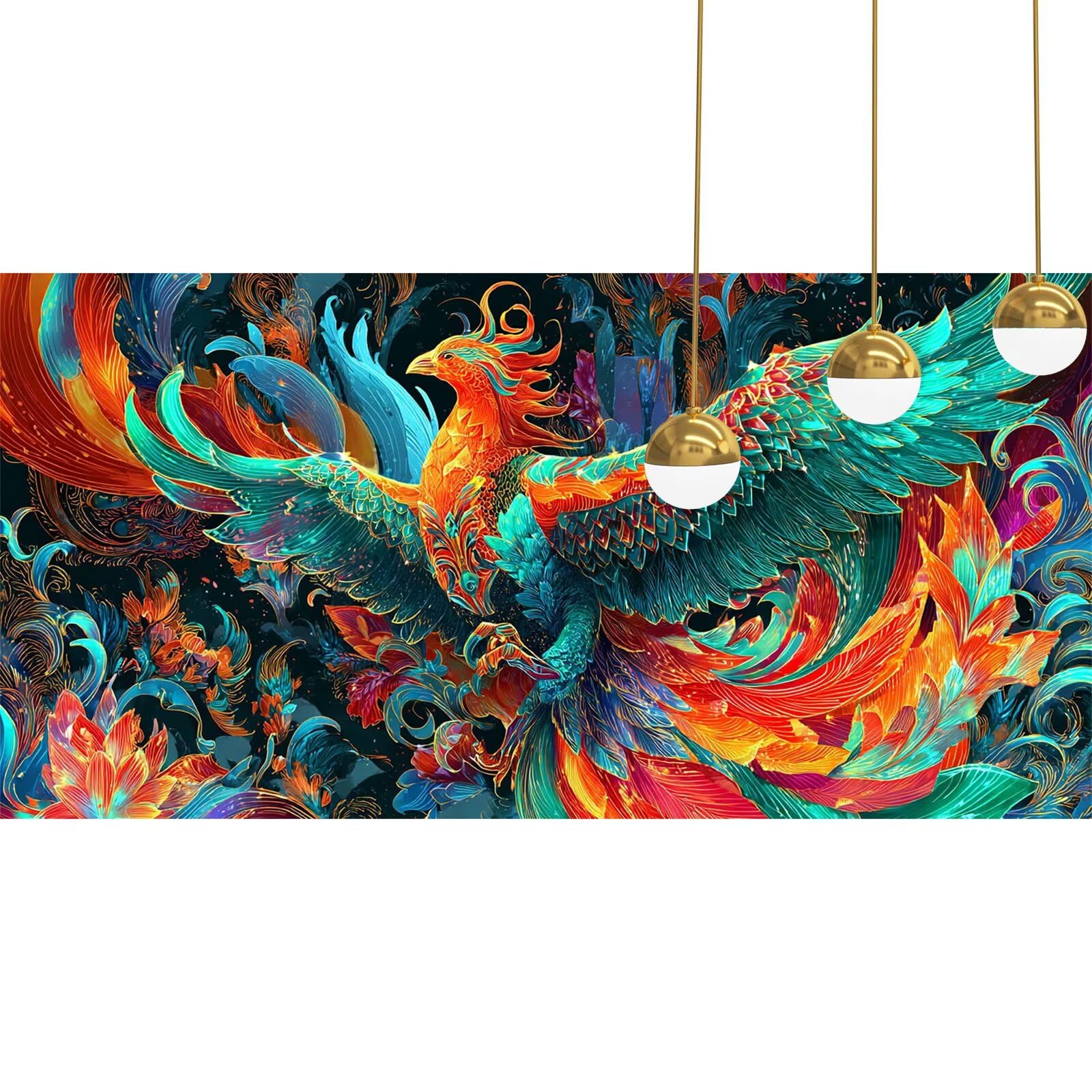 Kolorowa sztuka diamentowa 80 x 160 cm duży obraz diamentowy feniks kryształ sztuka zestawy do malowania dorosłych, pełne kwadratowe wiertło kryształ haft klejnot stras haft krzyżykowy zdjęcia