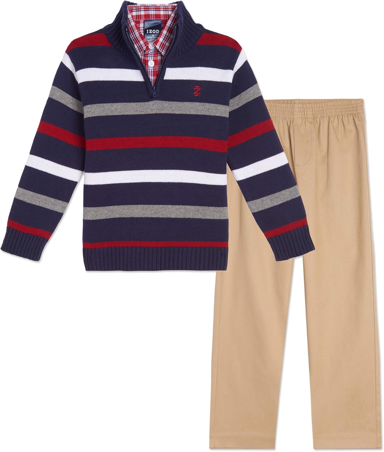 IZOD Boys' 3-piece Sweater, Dress Shirt, and Pants Set