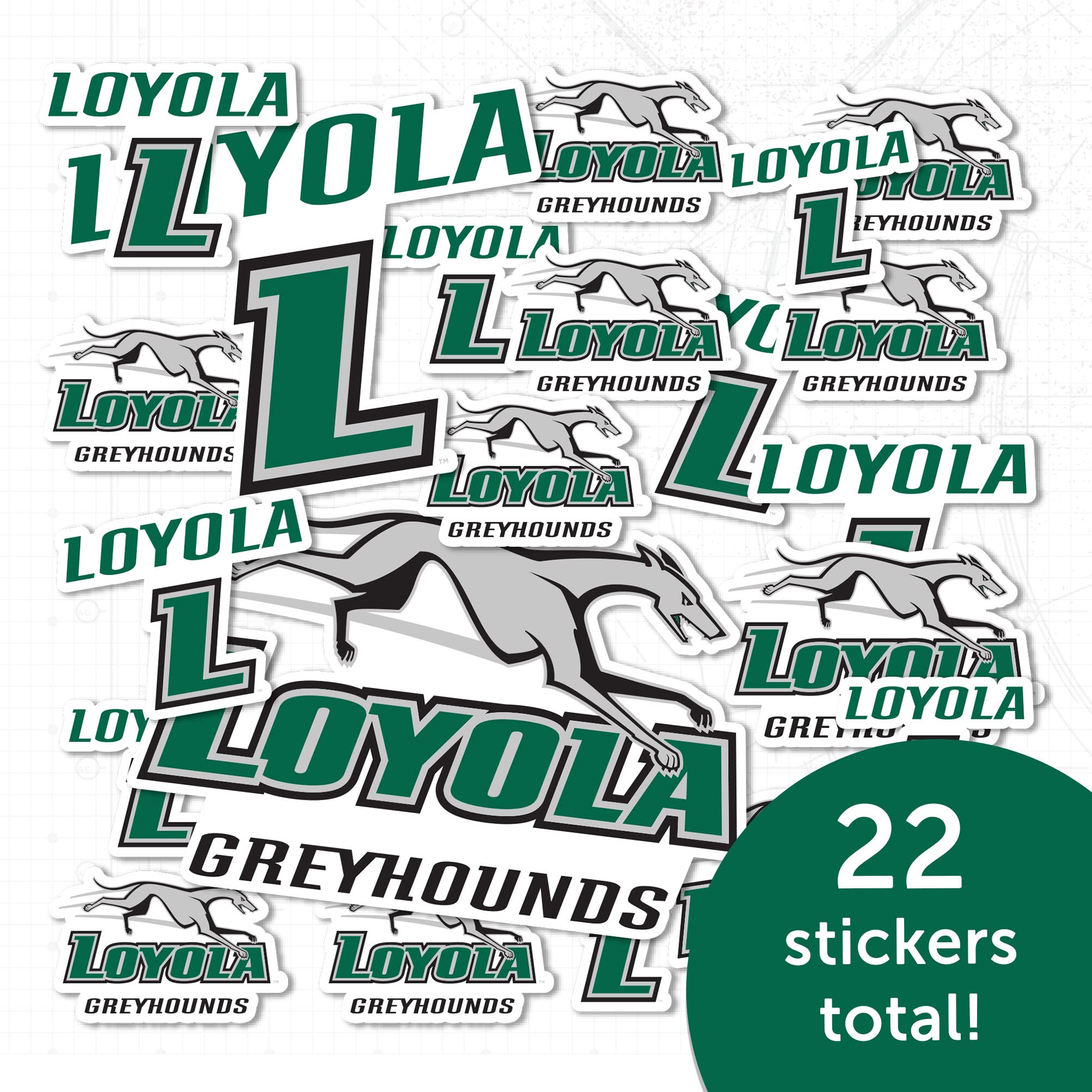 Loyola Maryland University Sticker Sheet - Vinyl Decals For Laptop, Water Bottle, Car, 8.5x11 Full Sheet - View #9
