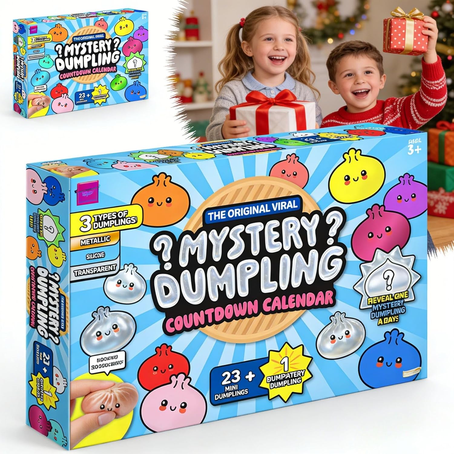 2 Packs Dumpling Advent Calendar,2026 Odorless squishy advent calendar for Party Favors,Family Game Night,Stress Relief & Birthday Gifts