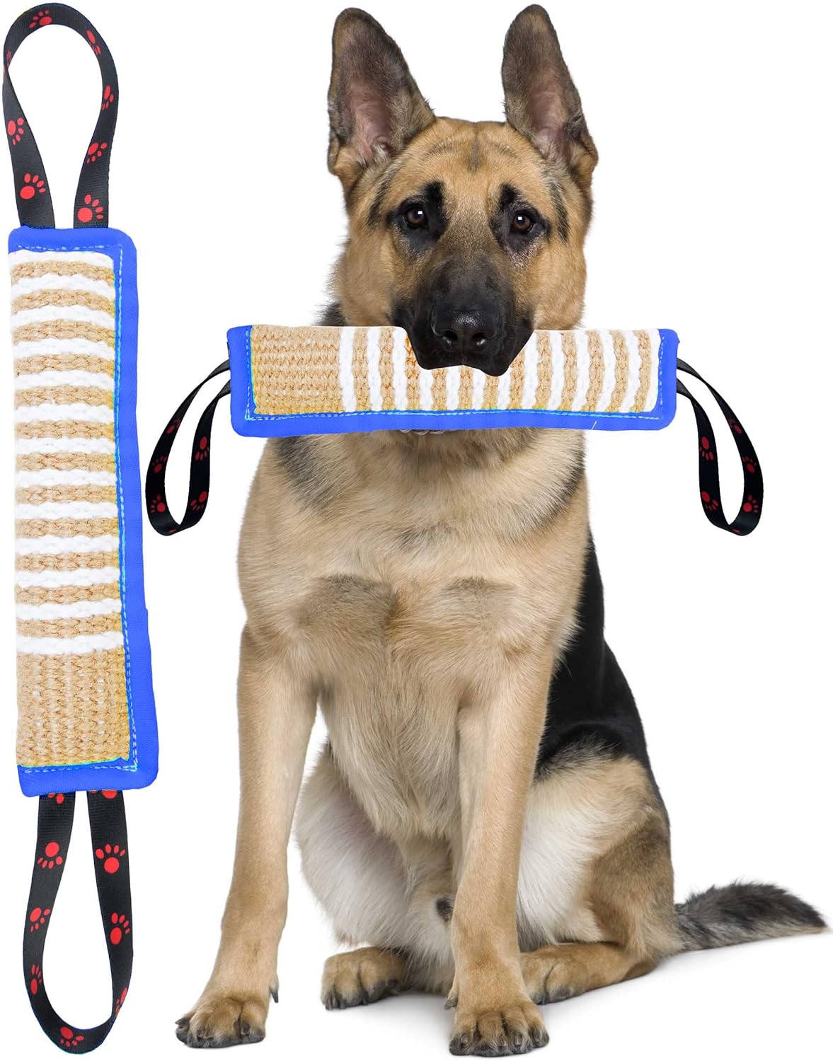 Clysoru Dog Tug Toy Dog Tough Jute Bite Pillow Lasting Training Equipment Puppy to Large Dogs Interactive Toy for Large Dogs and Small Dogs