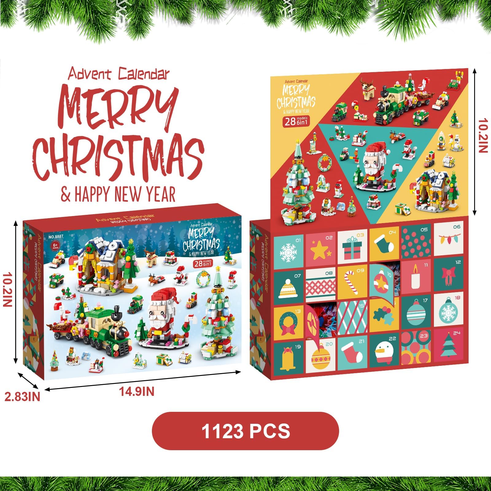 Advent Calendar 2026 with Building Blocks for Kids 24 Days Christmas Countdown Calendar Building Blocks Toys for Boys Girls Toddler Xmas Stocking Stuffers Holiday Gifts - Image 2
