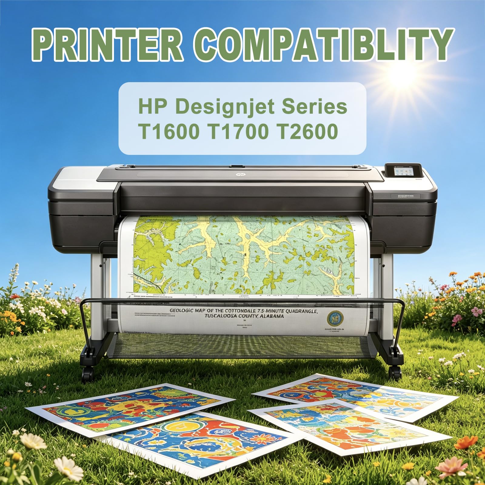 Cartuccia d'inchiostro 300 ML HP 730 nero opaco (P2V71A) compatibile con stampanti HP DesignJet T1600 T1700 T2600