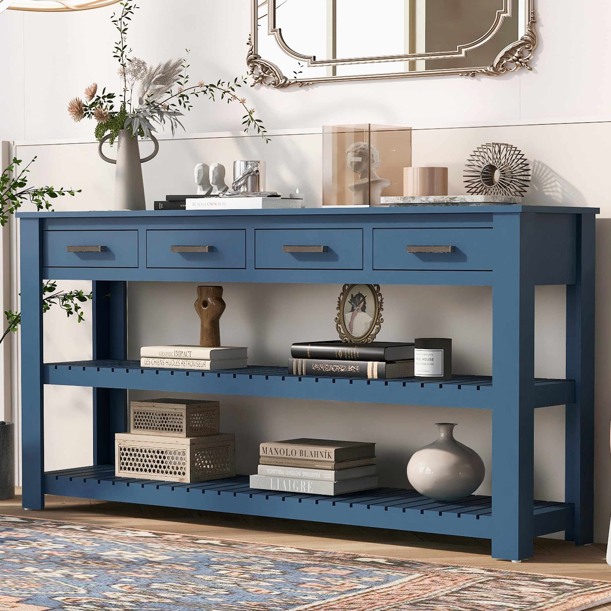 Amazon.com: Modern Console Table 62-Inch Long Narrow Entry Sofa