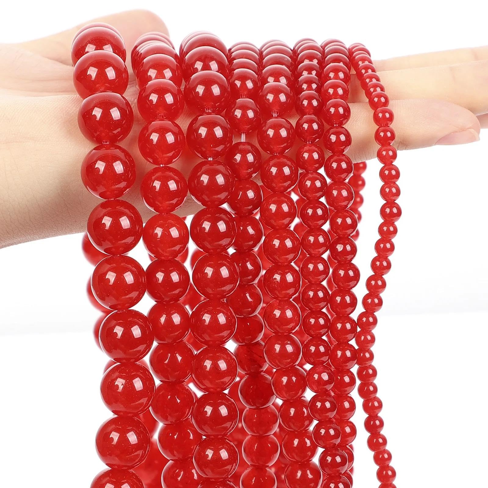 Naturalne Czerwone Koraliki Z Kamienia Tygrysie Oko Różowy Agat Kwarcowy Jade Koraliki Dystansowe Luzem Do Tworzenia Biżuterii DIY Bransoletka Akcesoria Naszyjnikowe