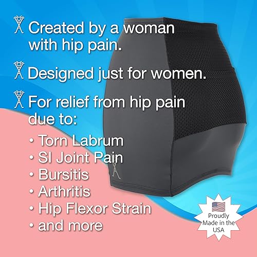 Miniatura 4 de Alki Active Banda de compresión para aliviar el dolor de cadera para mujeres, para nervio ciático, tensión flexora de cadera, desgarro de labrum,